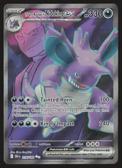 SV10: Destined Rivals Team Rocket's Nidoking ex #216/182 Ultra Rare Pokemon Card - Image 1