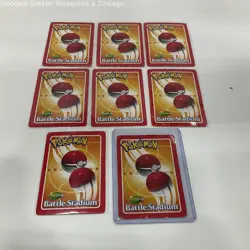Lot of 8 VERY RARE Pokemon Battle Stadium Thinkchip Cards NO DUPES w/ Pikachu - Image 4