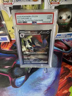 2025 POKEMON JTG EN-JOURNEY TOGETHER #185 N'S ZOROARK EX PSA 9 - Image 1