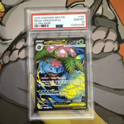 2025 POKEMON MEG EN-MEGA EVOLUTION ULTRA RARE #155 MEGA VENUSAUR EX PSA 10 - Image 1