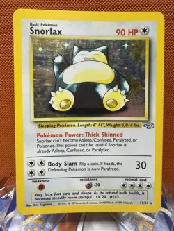 Pokemon Snorlax Jungle 1999 Unlimited Holo Card 11/64 HP 1431 - Image 1