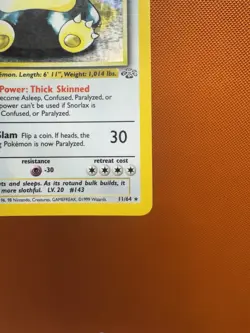 Pokemon Snorlax Jungle 1999 Unlimited Holo Card 11/64 HP 1431 - Image 5