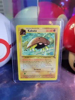 Kabuto 50/62 Pokemon TCG Fossil Unlimited Regular Common LP - Image 1