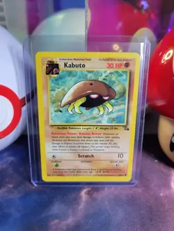 Kabuto 50/62 Pokemon TCG Fossil Unlimited Regular Common LP - Image 1