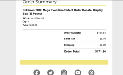 Pokemon TCG: Mega Evolution-Perfect Order Booster Display Box (36 Packs) PRESALE - Image 1