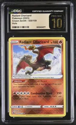 Radiant Charizard 020/159 - Pokemon Crown Zenith CGC 10 Pristine 🔥 - Image 1
