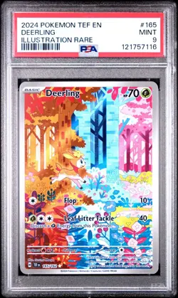 2024 POKEMON TEF EN-TEMPORAL FORCES #165 DEERLING ILLUSTRATION RARE PSA 9 - Image 1