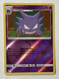 2019 Pokemon TCG SM Unbroken Bonds Haunter 69/214 Reverse Holo Uncommon Ungraded - Image 1