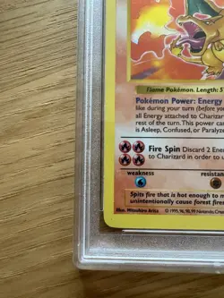 1999 Pokemon Base Set Charizard Shadowless Holo Rare 4/102 PSA 7 NEAR MINT - Image 2