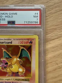 1999 Pokemon Base Set Charizard Shadowless Holo Rare 4/102 PSA 7 NEAR MINT - Image 4