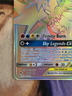 Pokemon Moltres Zapdos Articuno GX (69/68) RAINBOW Tag Team Secret Rare - NM 🔥 - Image 4