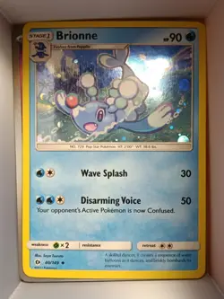 Pokemon TCG Sun And Moon Cosmos Holo Promo #40 Brionne - Image 1