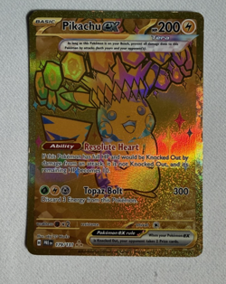 Pokemon TCG Pikachu ex 179/131 Sv: Prismatic Evolutions Gold Holo * - Image 1