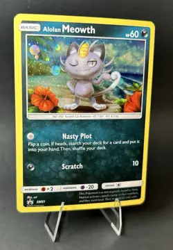 Alolan Meowth SM51 Sm Holo POKEMON TCG [LP] - Image 5