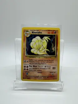 Pokemon TCG Ninetales 12/102 Base Set Holo Rare MP - Image 1