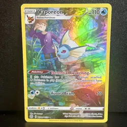 Pokemon Vaporeon TG02/TG30 Swsh09 Trainer Gallery Ultra Rare Brilliant Stars - Image 1
