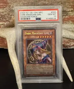 Yu-Gi-Oh PSA 10 MFC-000 Dark Magician Girl Magicians Force, Secret Rare - Image 1