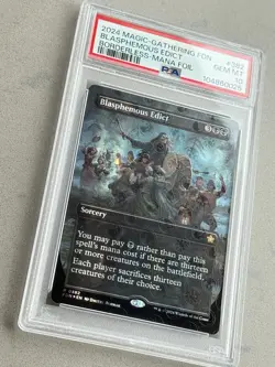 PSA 10 ~ Blasphemous Edict #382 Borderless Mana Foil ~ MTG Foundations FDN - Image 4