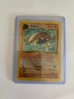 Pokemon TCG Kabuto 50/62 Fossil Unlimited Card WOTC Near Mint Condition - Image 1