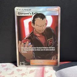 Pokemon Giovanni's Exile Full Art Holo Ultra Rare Card 67/68 Hidden Fates - Image 1