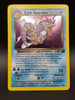 Dark Gyarados Holo Rare Unlimited - Team Rocket 8/82 - Vintage Pokemon Card LP - Image 1
