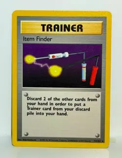 Item Finder 74/102 Pokemon Card TCG Base Set Unlimited Non Holo LP - Image 1