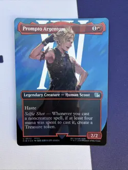 MTG - Prompto Argentum (Borderless) (Surge Foil) 532 Foil NM FINAL FANTASY - Image 1