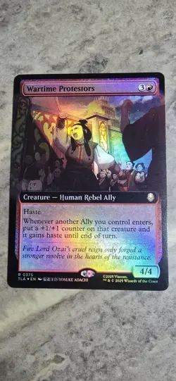 Wartime Protestors (Extended Art) Avatar: The Last Airbender Foil Rare MTG NM - Image 1