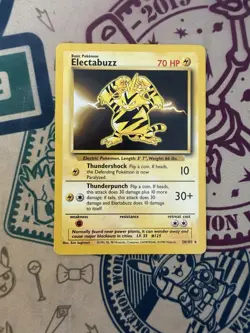 1999 TCG Pokemon Base Set #20/102 Electabuzz Unlimited Non Holo - Image 3