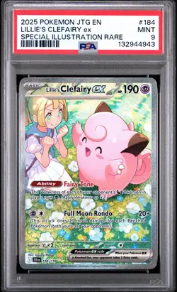 2025 Pokemon Journey Together 184/159 Lillies Clefairy ex SIR PSA Mint 9 - Image 1