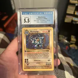 1999 POKEMON GAME #8 BASE SET SHADOWLESS 1st Edition Machamp - Image 1