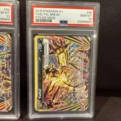2016 POKEMON XY STEAM SIEGE #66 #82 YVELTAL & XERNEAS BREAK PSA 10 SEQUENTIAL - Image 3