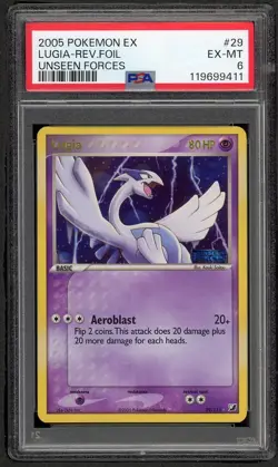 Pokemon Lugia 29/115 Unseen Forces Reverse Holo STAMPED PSA 6 EX MINT - Image 1