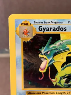 Pokemon TCG Gyarados Base Set Shadowless Holo Rare 6/102 VTG 1999 WOTC LP - Image 2