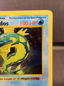 Pokemon TCG Gyarados Base Set Shadowless Holo Rare 6/102 VTG 1999 WOTC LP - Image 3