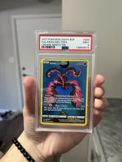 PSA 9 MINT Galarian Moltres Promo Pokemon Crown Zenith 2023 SWSH - Image 1