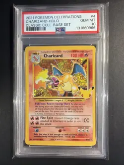 Charizard Classic Collection #4 2021 Pokemon Celebrations PSA 10 - Image 1