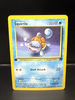 Pokemon TCG Squirtle 68/82 Team Rocket 1st Edition Non-Holo Regular G - Image 1