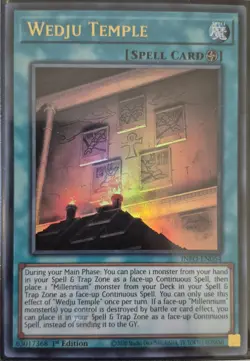 YuGiOh Wedju Temple Ultra Rare 1st Edition INFO-EN054 - Image 1