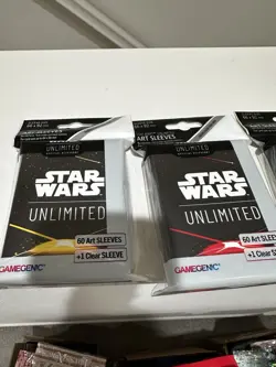 Star Wars Unlimited premium tokens And Gamegenic Card Sleeve Lot New/sealed - Image 3