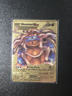 Pokemon Blastoise VMAX Gold Foil Card HP 350 - Image 1