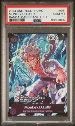 MONKEY D. LUFFY BANDAI CARD GAMES FEST PSA 10 ONE PIECE PROMOS - Image 1