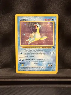 Lapras - 10/62 - Pokemon Fossil Unlimited Holo Rare Card WOTC LP/MP - Image 1