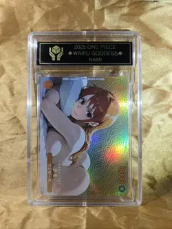 NAMI One Piece Anime Waifu Goddess Card CUSTOM MADE Black Label - Image 1