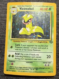Victreebel 14/64 Pokemon Jungle Holo Rare WOTC Vintage Card English HP Unlimited - Image 1