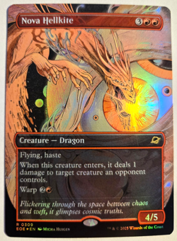 Nova Hellkite #309 (Borderless FOIL) Edge of Eternities MTG NM - Image 1