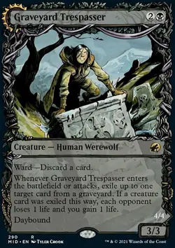 MTG Graveyard Trespasser (290/473) Innistrad Midnight Hunt NM - Image 1