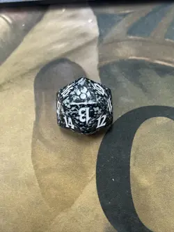 🎲 MTG d20 Spindown 20-sided Life Rare Counter die dice - Morningtide - Black - Image 1