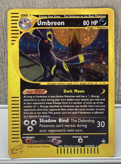 Pokemon Umbreon Holo Aquapolis H29/H32 e-Reader ENG 2002 Rare SP - Image 1