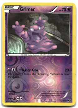 Pokemon Grimer REVERSE HOLO Common Next Destinies 52/99 HP - Image 1